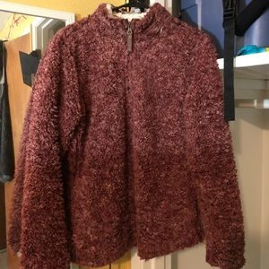 Fluffy red jacket